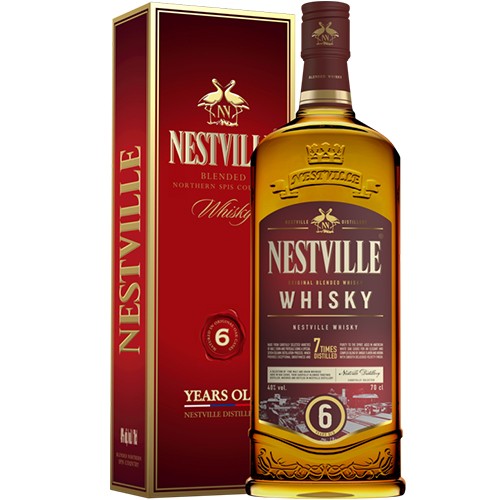 Whisky Nestville 6 ročná old darčekové balenie 40% 0,7 l